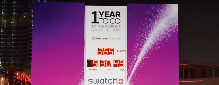SWATCH IS OFFICIAL TIMING PROVIDER AT EXPO 2020 DUBAI